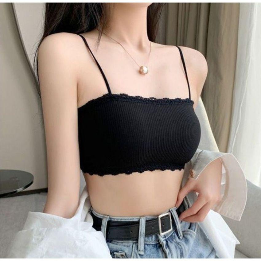 ÁO BRA 2 dây LEN TĂM cài sau hàng THÁI mềm mịn siêu gợi cảm dễ phối đồ