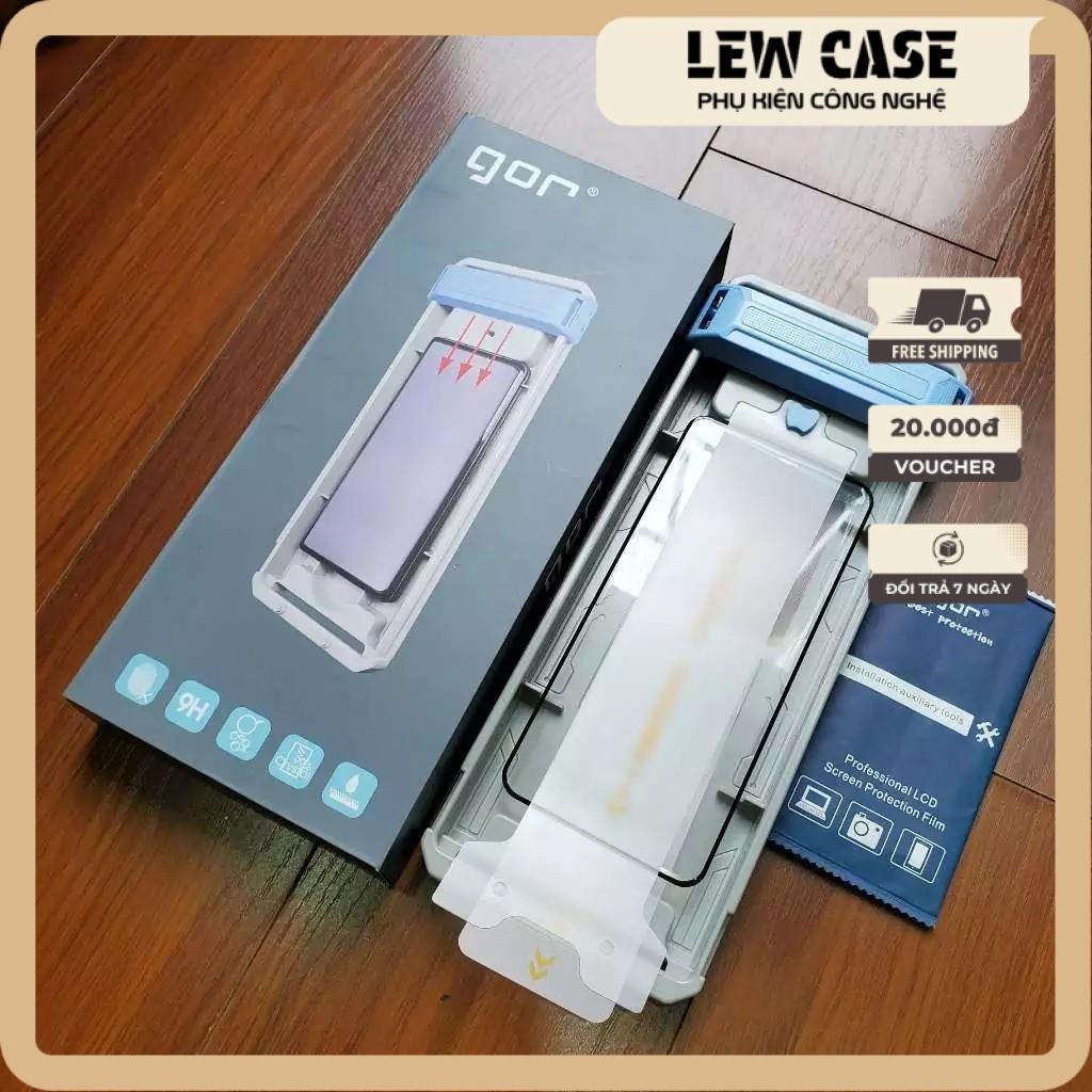 Kính cường lực Gor Vivo X200 Pro viền đen kèm khung hỗ trợ dán chính hãng phủ nano