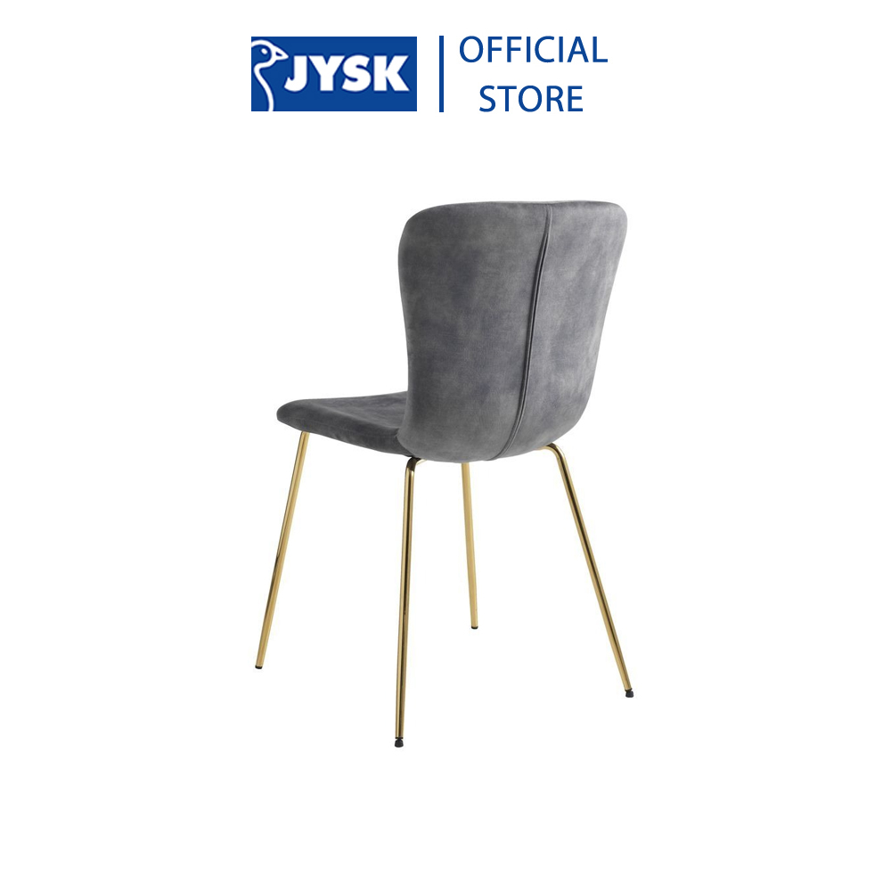 Ghế bàn ăn | JYSK Ejerslev | kim loại/polyester | vàng/ xám | R45xS56xC85cm