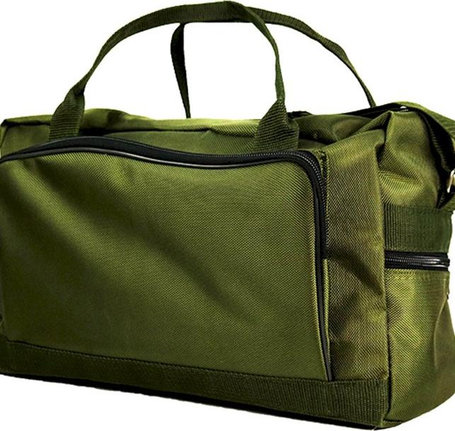 Túi xách du lịch vải bố xanh rêu cao cấp AH size trung (44 x 17 x 25)