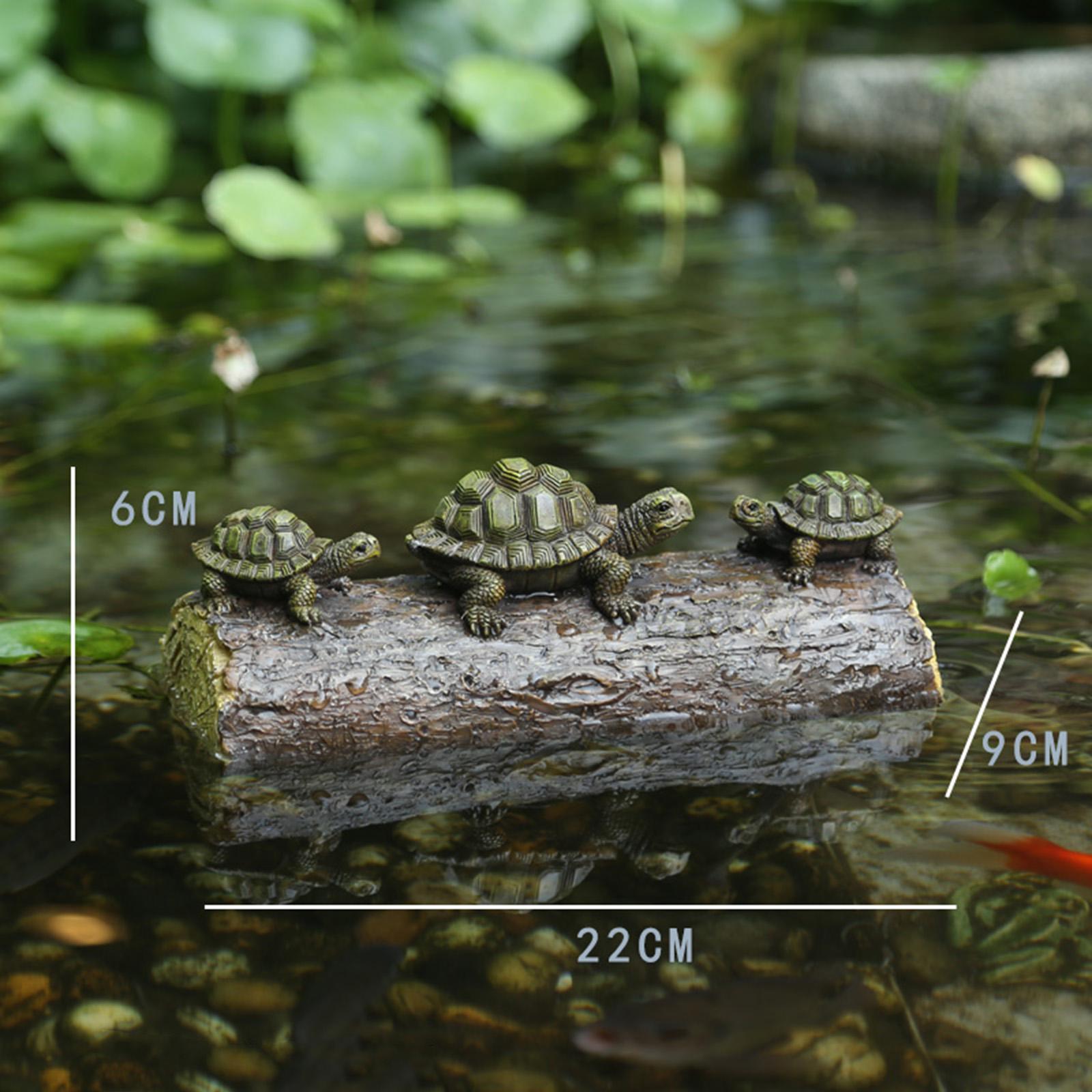 Turtle Floating Ornament Figurine Fairy Garden Statue DIY for Outdoor Indoor