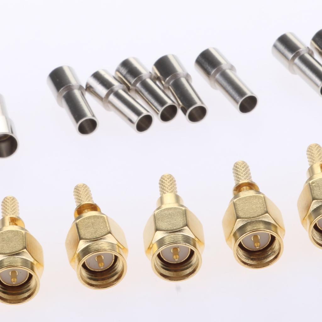 10 Pieces Connector SMA Connector Pin Crimp