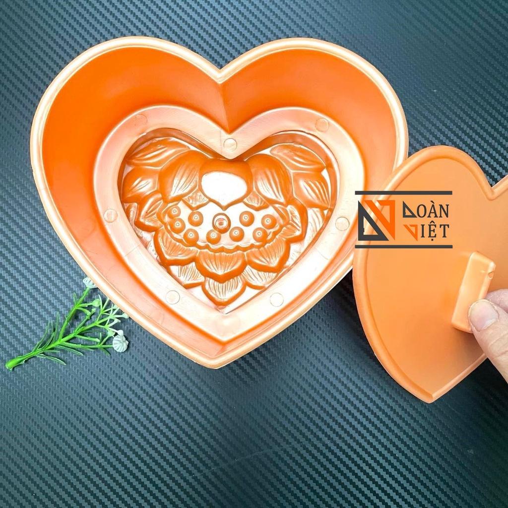 Khuôn TIM Nhấn Xôi Hình Hoa HỒNG, SEN 3D SIÊU SẮC NÉT - Nhiều SIZE dùng nhấn ấn tạo hình xôi, cơm- NHIỀU SIZE