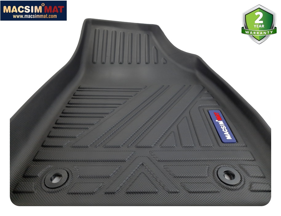 Thảm lót sàn xe ô tô MG HS 2018 - nay Nhãn hiệu Macsim chất liệu nhựa TPV cao cấp màu đen