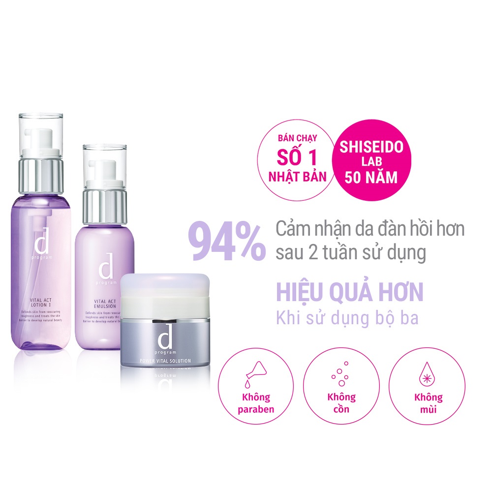 BỘ SẢN PHẨM NGĂN NGỪA LÃO HÓA D PROGRAM (NƯỚC CÂN BẰNG NGĂN NGỪA LÃO HÓA DA 125ML + SỮA DƯỠNG NGĂN NGỪA LÃO HÓA DA 100ML + KEM DƯỠNG DA NGĂN NGỪA LÃO HÓA 25G)