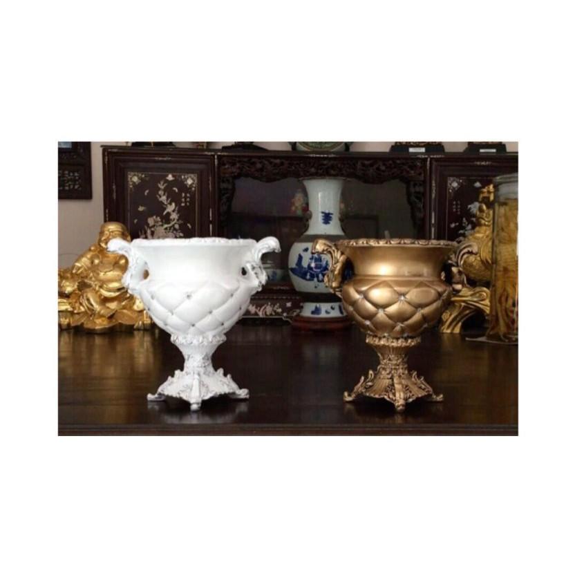 Bình hoa composite trám thấp cắm hoa
