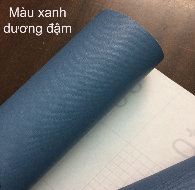 Combo 10 mét giấy dán tường, decal dán tường trang trí nhà cửa XANH DƯƠNG ĐẬM NHÁM khổ 45cm