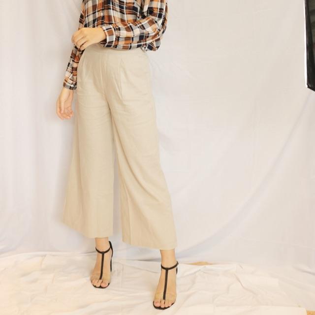 Quần culottes begie