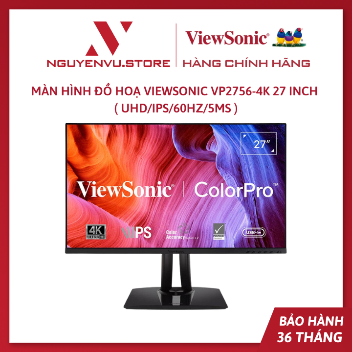 Màn Hình Đồ Hoạ ViewSonic VP2756-4K 27 inch ( UHD/IPS/60Hz/5ms ) - Hàng Chính Hãng