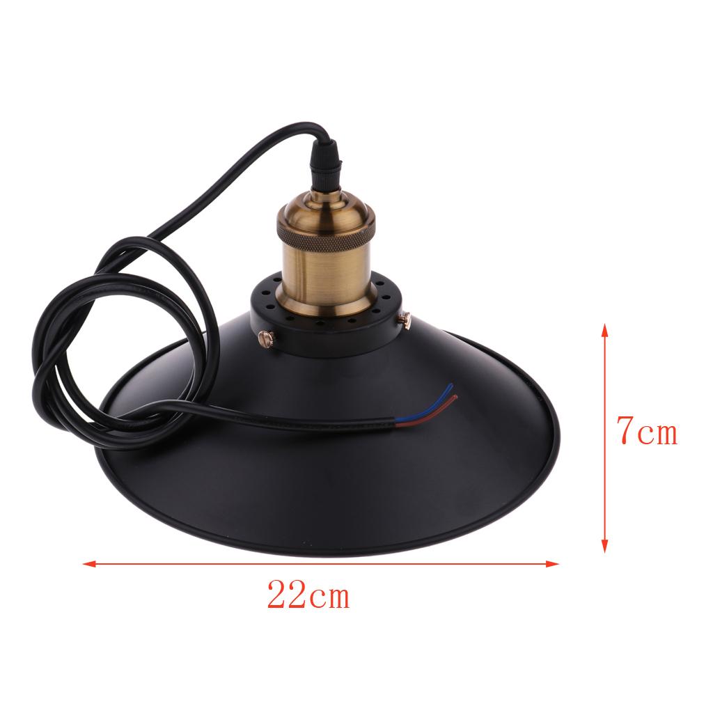 Industrial Black Metal Lampshade Vintage Retro Ceiling Chandelier Pendant Light, for Modern Loft Bar Cafe Living Room, E27