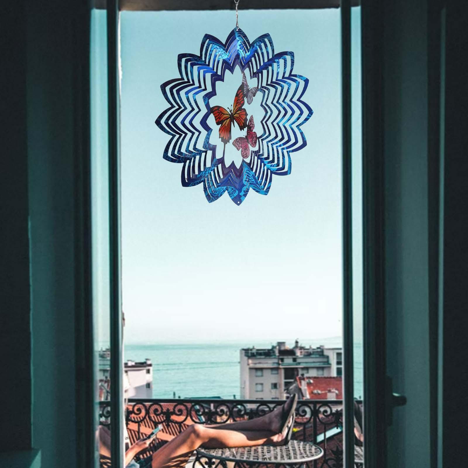 2x Stainless Wind Indoor/Outdoor Garden Balcony Ornaments