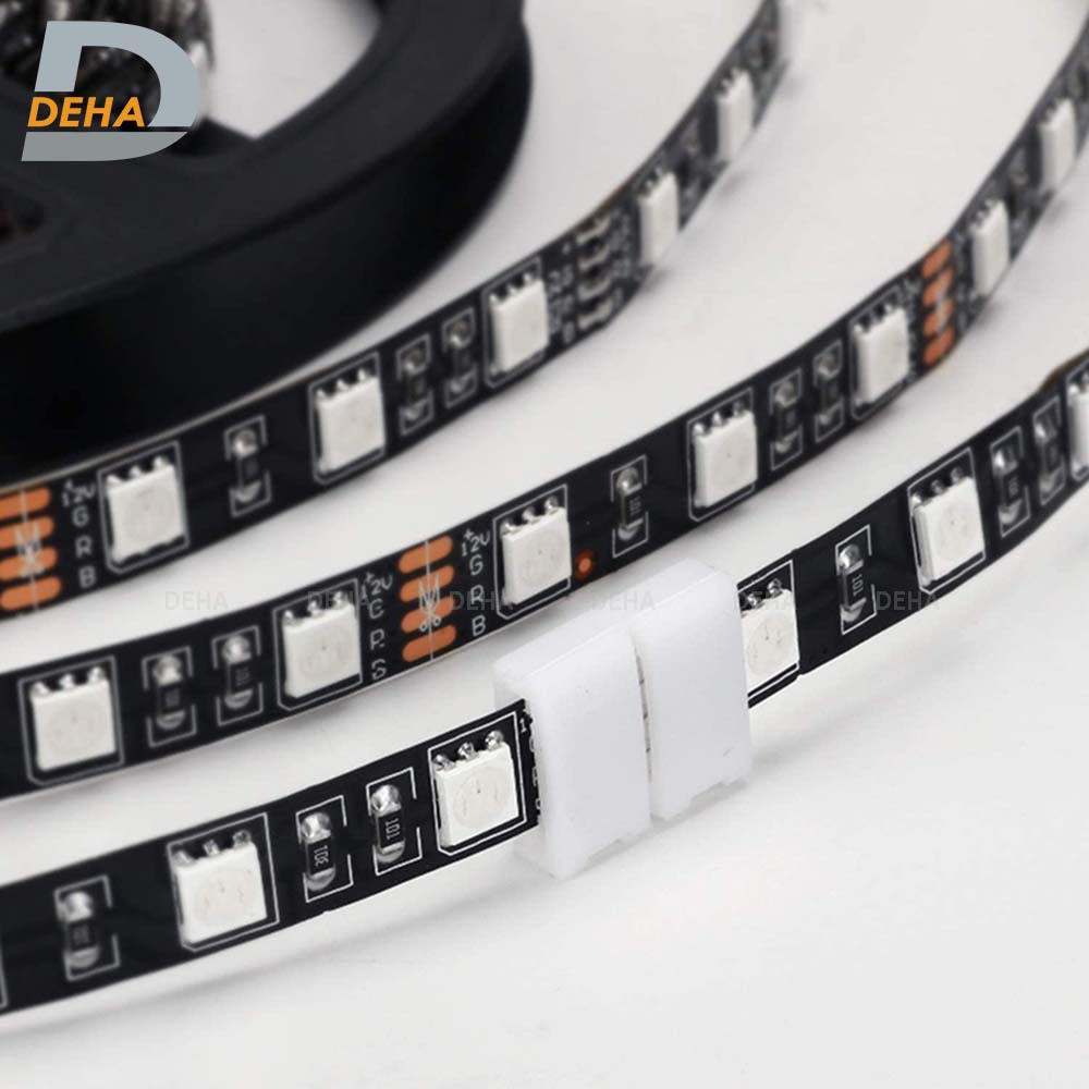 Đầu nối thẳng 4 chân cho led dây dán 5050 RGB đổi màu connector 4P pin 10 mm  trang trí dán tường thạch cao, cây máy tính, màn hình, ti vi, TV, Gaming, Tiktok dán tường, chống nước bền đẹp- Chính hãng DEHA