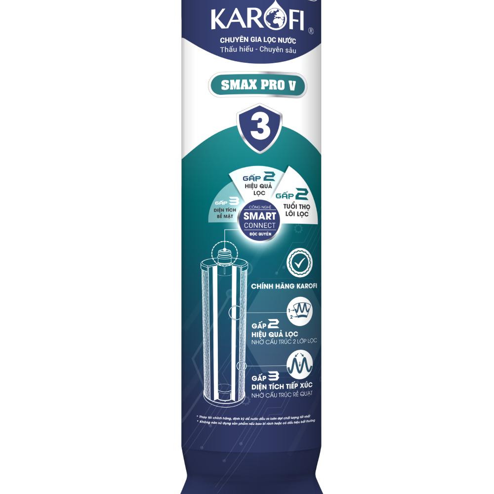 Bộ 3 lõi lọc Smax Pro V KAROFI Hàng chính hãng - Phù hợp cho các thế hệ lõi lọc