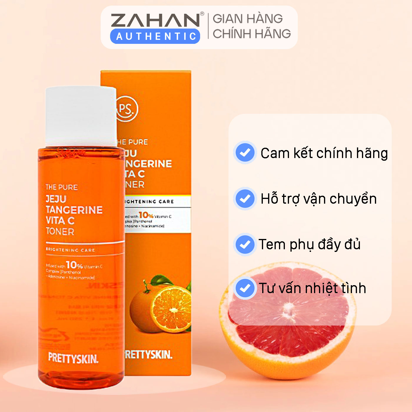 Nước hoa hồng sáng da The Pure Jeju Tangerine Vita C Toner Prettyskin