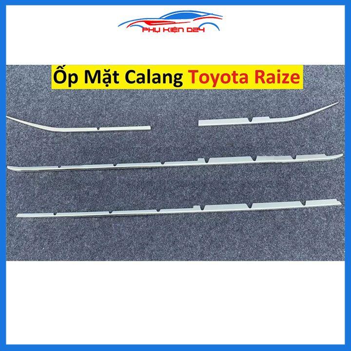 Ốp mặt ca lăng, calang Inox cho xe Raize 2021-2022-2023 thanh dưới biển số ốp lưới tản nhiệt