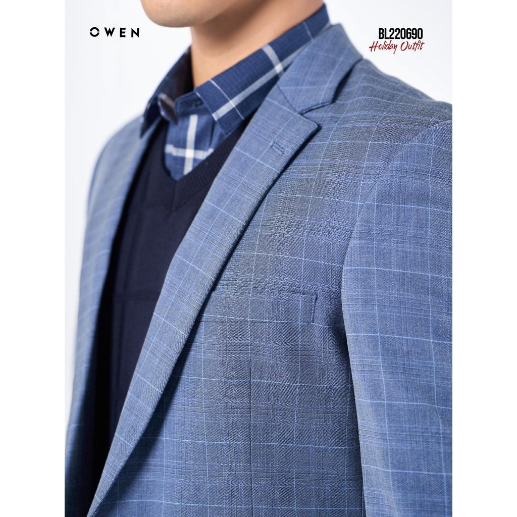 Áo Blazer OWEN nam công sở vải sợi gỗ Namu KHÔNG NHĂN dáng REGULAR mã BL220690