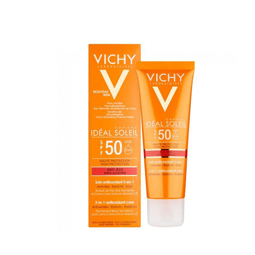 Kem Chống Nắng Bảo Vệ Và Giúp Giảm Các Dấu Hiệu lão hóa Ideal Soleil Anti-Age SPF50 50ml