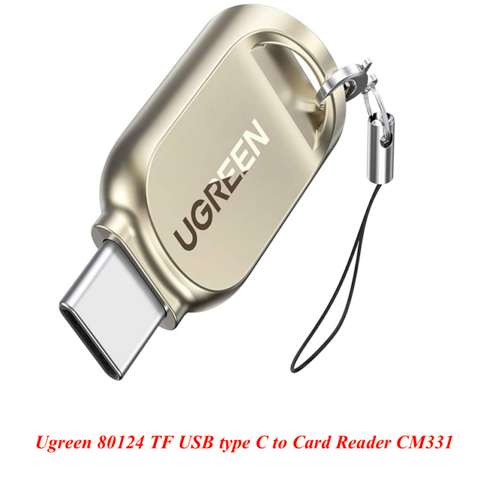 Ugreen UG80124CM331TK TF Micro SD vỏ nhôm Đâuu đọc thẻ nhớ cổng USB-C - HÀNG CHÍNH HÃNG