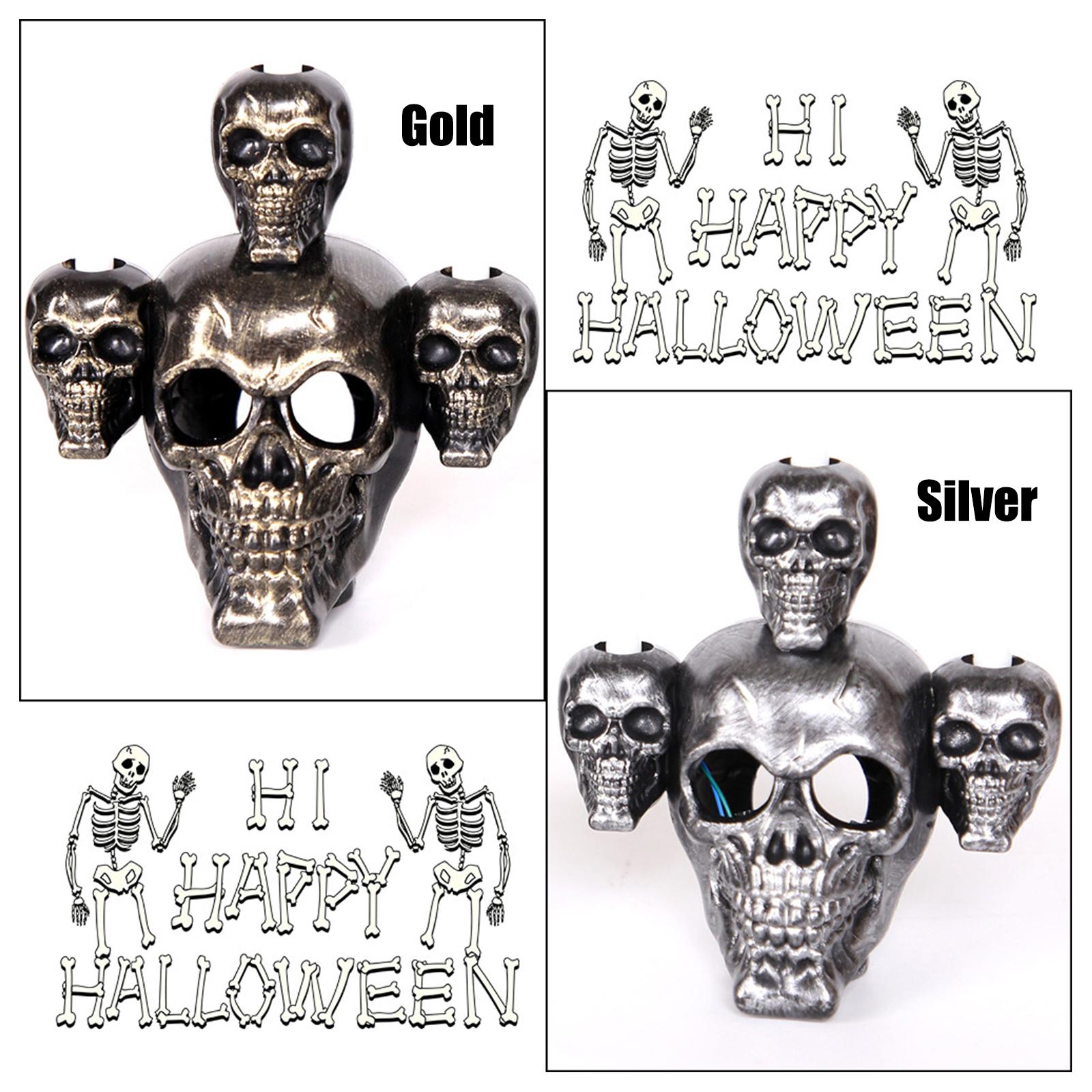 Đèn Led Đầu Lâu Trang Trí Halloween Có Khói