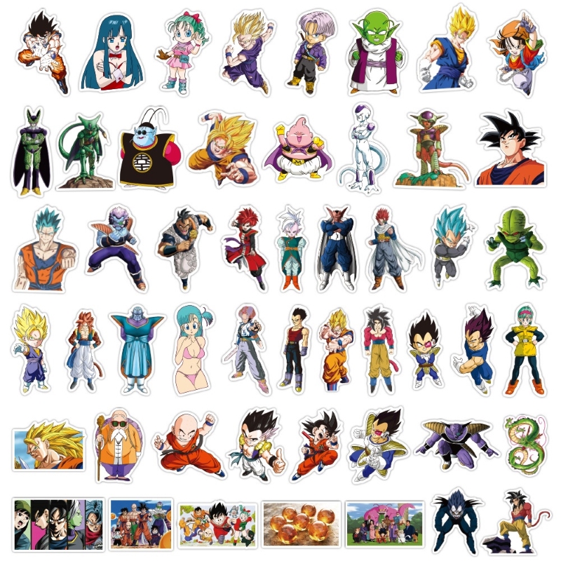 Bộ 50 miếng Sticker hình dán Dragon Ball Z