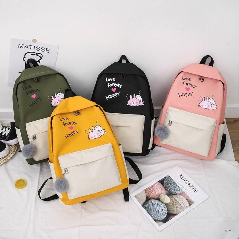 Set Balo 4 Món Love Forever BALO THỜI TRANG NAM NỮ TO Ulzzang