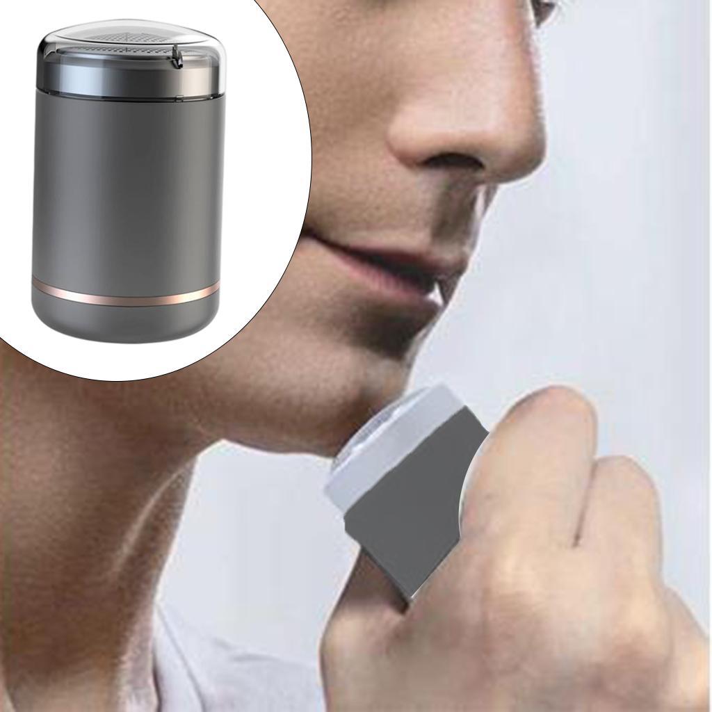 2x Electric Shaver for Men,Portable Mini USB Rechargeable Cordless Compact Rotary for Travel Home Use