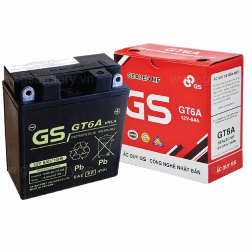 Bình Ắc Quy Khô GS GT6A - KT : 121 x 62 x 131 .