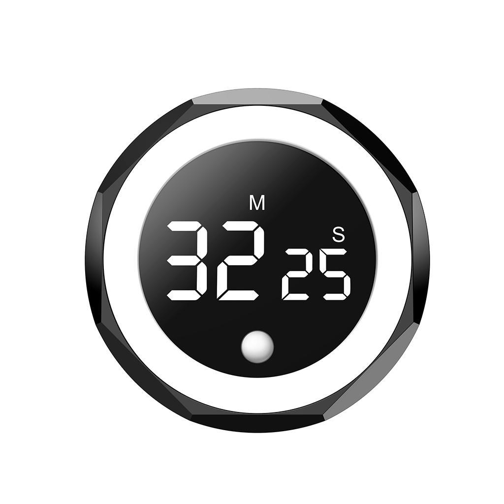 Digitial Timer Manual Knob Alarm Clock Stopwatch Kitchen Meeting Cooking