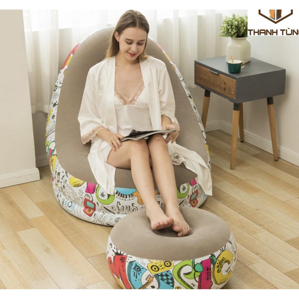 Bộ 02 Ghế Hơi Tựa Lưng JULONG Sang Trọng Họa Tiết Âm Nhạc Siêu Dễ Thương