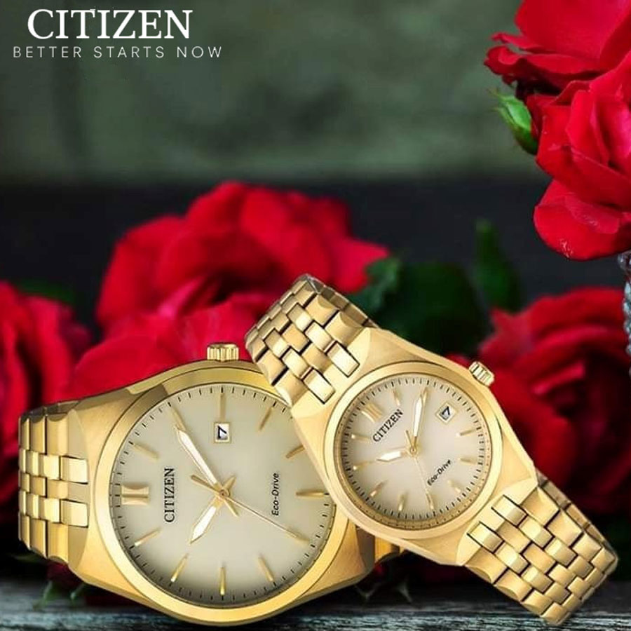 Đồng Hồ Nữ Citizen Dây Thép Không Gỉ EW2292-67P - Mặt Vàng