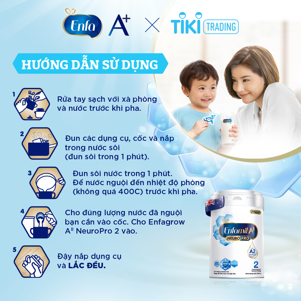 Sữa bột Enfamil A2 Neuropro 2 cho trẻ từ 6 - 12 tháng tuổi – 800g