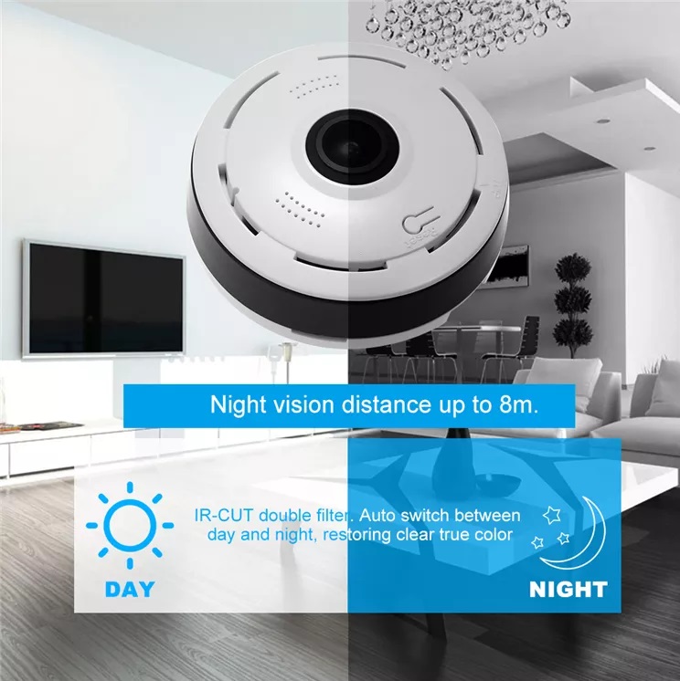 Camera IP wifi không dây góc rộng V380-S Đàm thoại hai chiều, cảnh báo trộm quan sát rõ nét ngày & đêm.