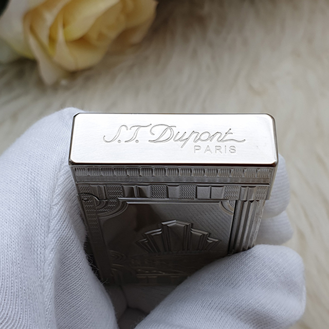 Vỏ Hột Quẹt Bật Lửa Upon Khắc Chìm 3D Dòng Sông Seine D87T Màu Bạc - Dùng Gas Đá Cao Cấp