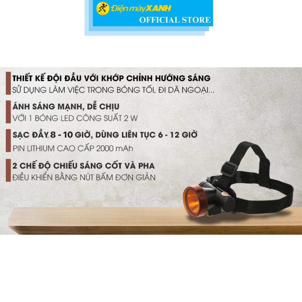 Đèn pin sạc đội đầu Comet CRT1614 - Hàng Chính Hãng