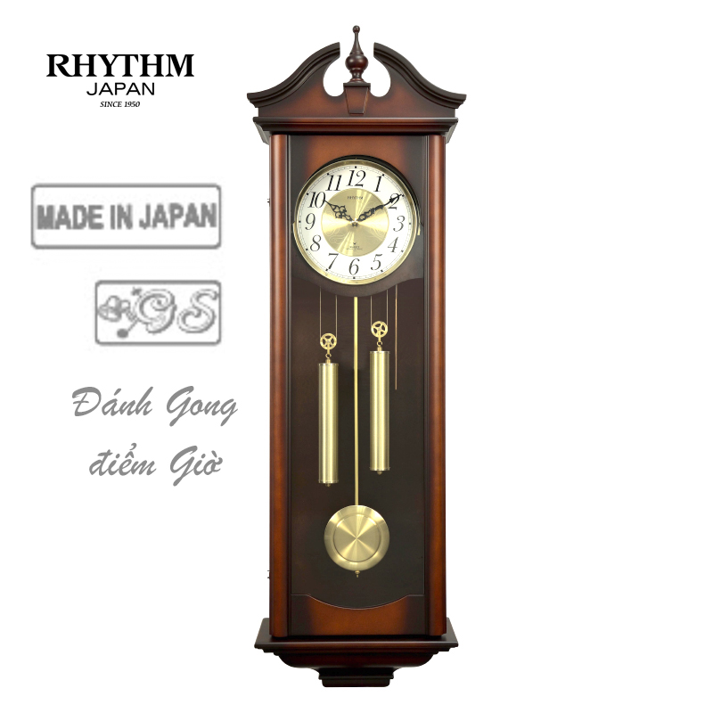 Đồng hồ Rhythm 4MJ742RH06 – KT 29.8 x 99.7 x 14.4cm . Dùng PIN. Made In Japan- Gong.