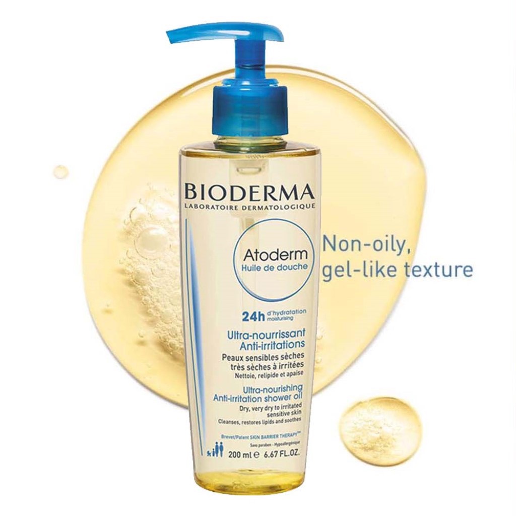 Bioderma Atoderm Huile De Douche Dầu Tắm giúp làm sạch, làm dịu và dưỡng ẩm cho da khô, da nhạy cảm 200ml