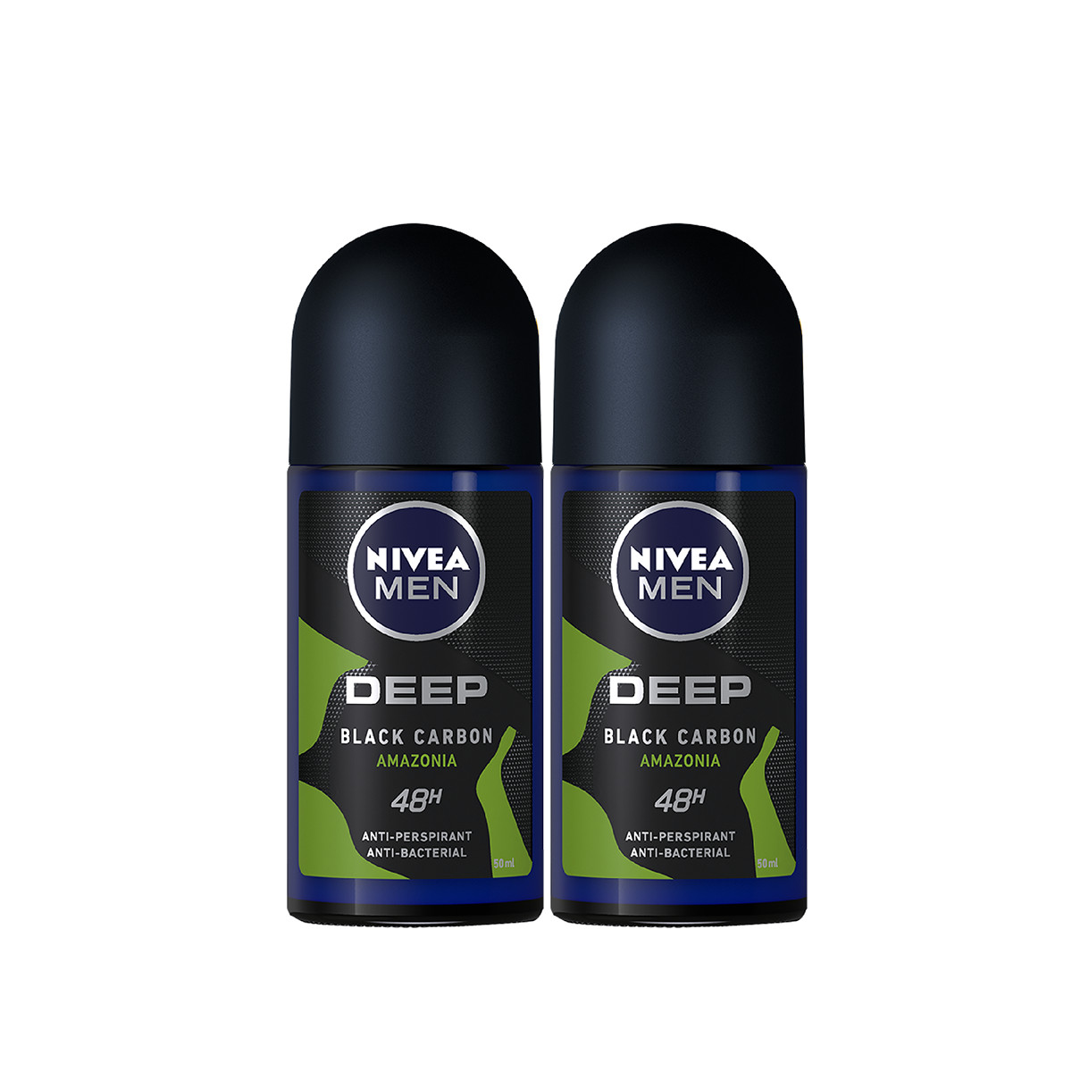 Combo 2 Lăn Ngăn Mùi Nivea Than Đen Hương Rừng Amazon - 85370 (50ml)