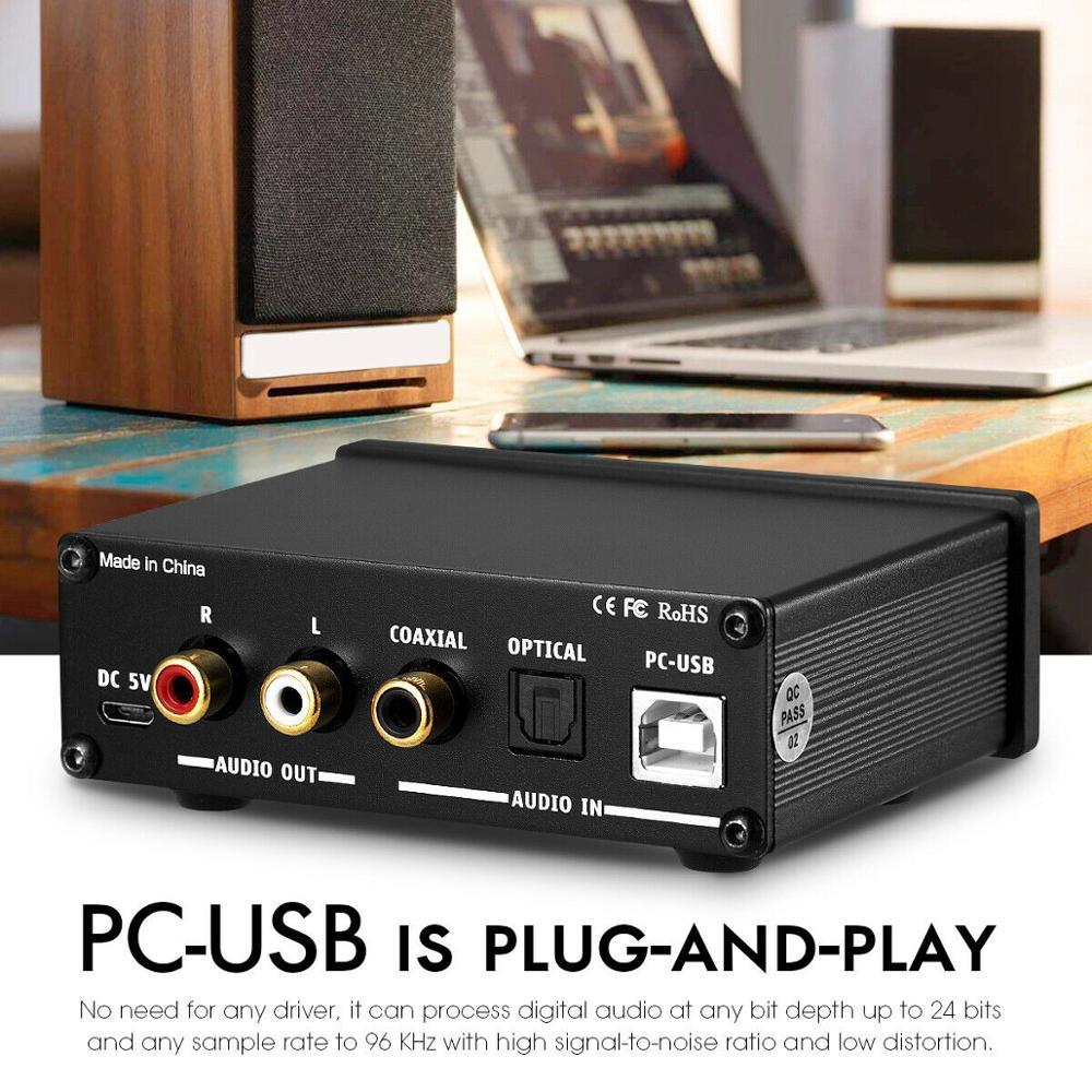 Douk Audio Q3 HIFI USB DAC Digital sang Toteal Converter AMP AMP Coax/OPT đến bộ chuyển đổi âm thanh 3,5mm với âm trầm treble bass
