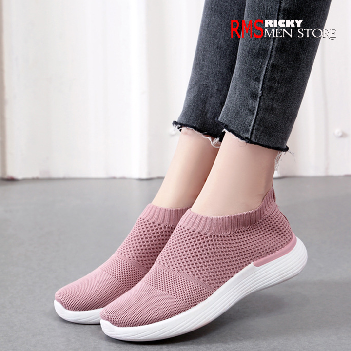 Giày Lười Vải Nữ Tuổi Trung Niên Cho Mẹ , Kiểu Dáng Basic - Giày Thể Thao Nữ vải Thoáng Khí , Êm Chân