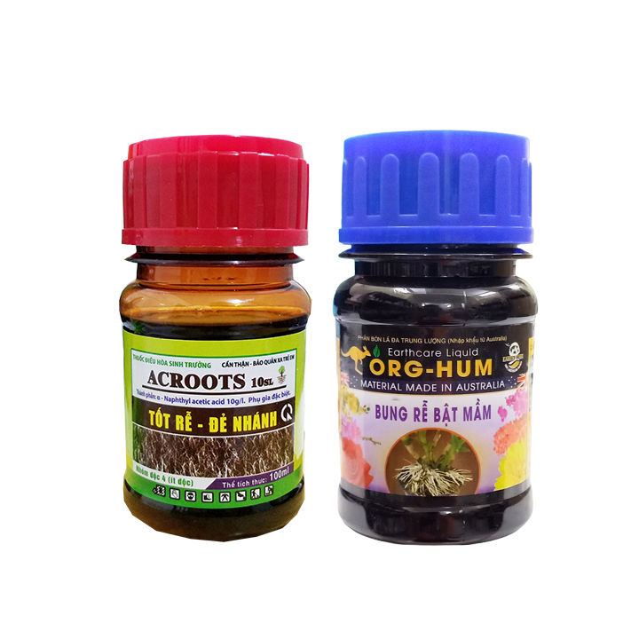 Bộ phân bón cho lan mới trồng, cây lan con acroot, orghum chất điều hòa sinh trưởng giúp tốt rễ đẻ nhánh cực mạnh