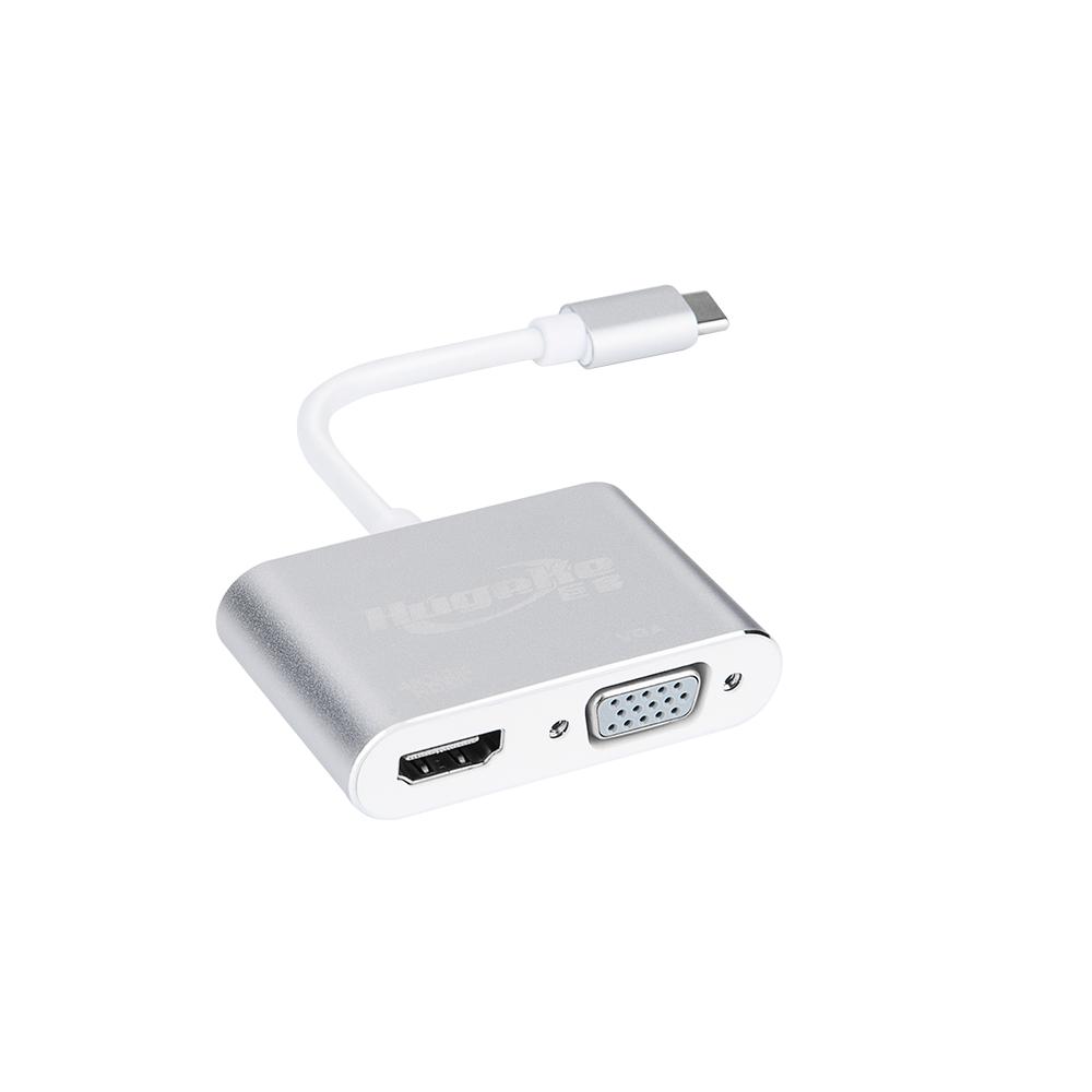 Bộ chuyển đổi USB C sang HD / VGA  4K / 1080P thay thế cho Mac / Huawei / Samsung