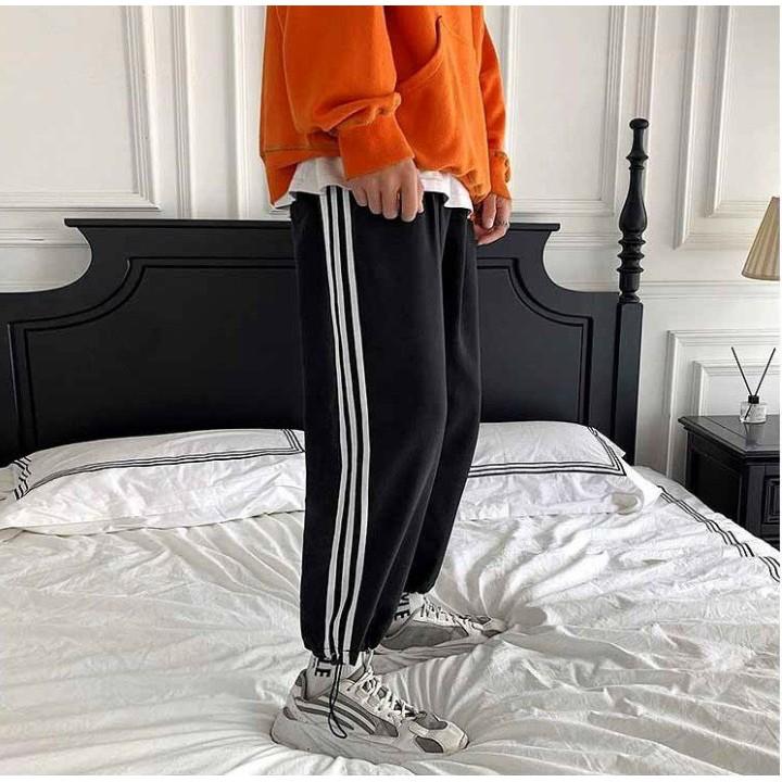 Quần jogger thể thao vải thun nỉ co giãn dày dặn y ảnh