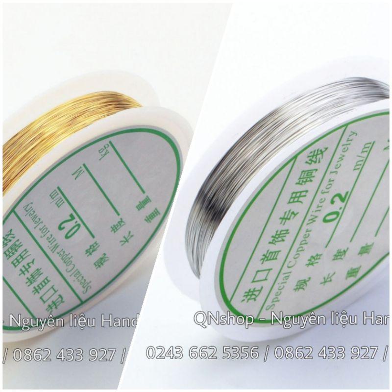 Dây kẽm vàng bạc 0.2 - 1mm, hạt trai các cỡ...