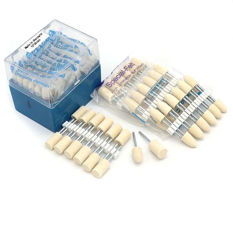 12 đầu bông nỉ đánh bóng đa năng cán 2mm hay 2.35mm dùng cho máy khoan mài khắc mini