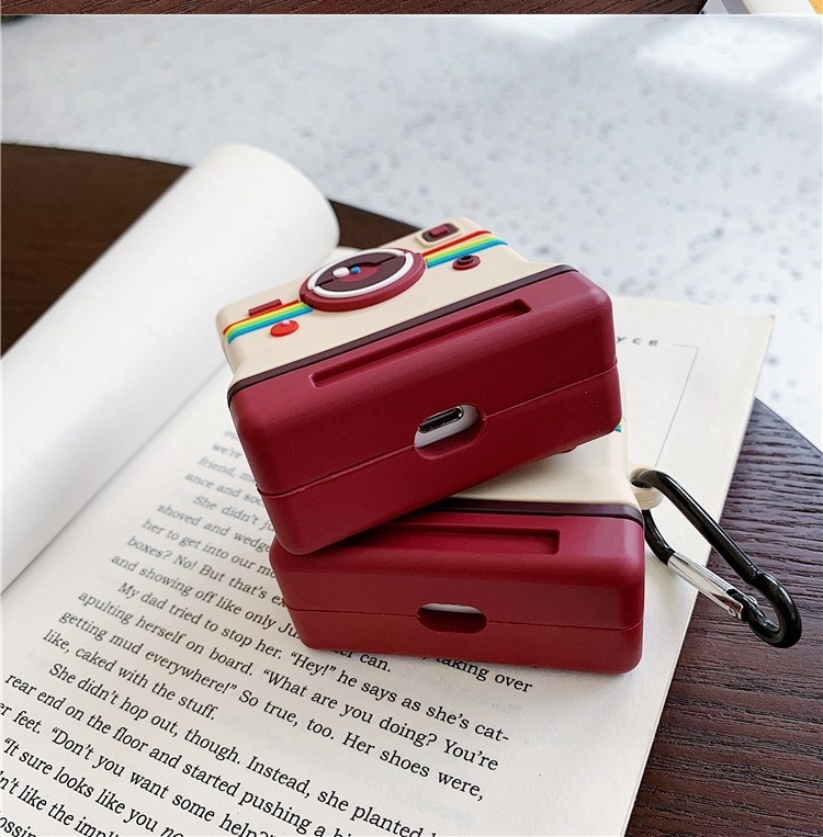 Bao Case Cho Airpods 1 / Airpods 2 Hình Máy ảnh Rainbow