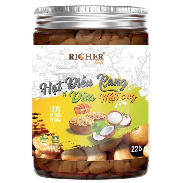 Hạt Điều Rang Vị Dừa Mật Ong Richer Nuts ( 340gr, 285gr, 225gr)
