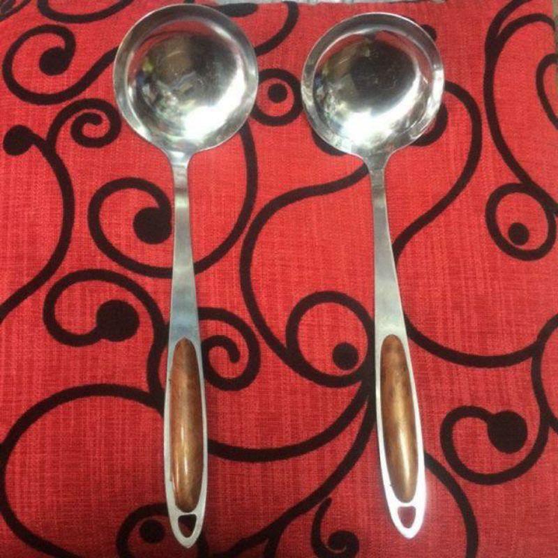 Bộ Muôi Inox Cao Cấp Cán Nâu