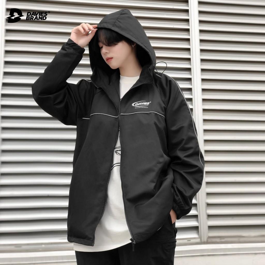 Freeship Áo khoác dù có nón Medal Reflective Jacket MÀU ĐEN Kgia fashion