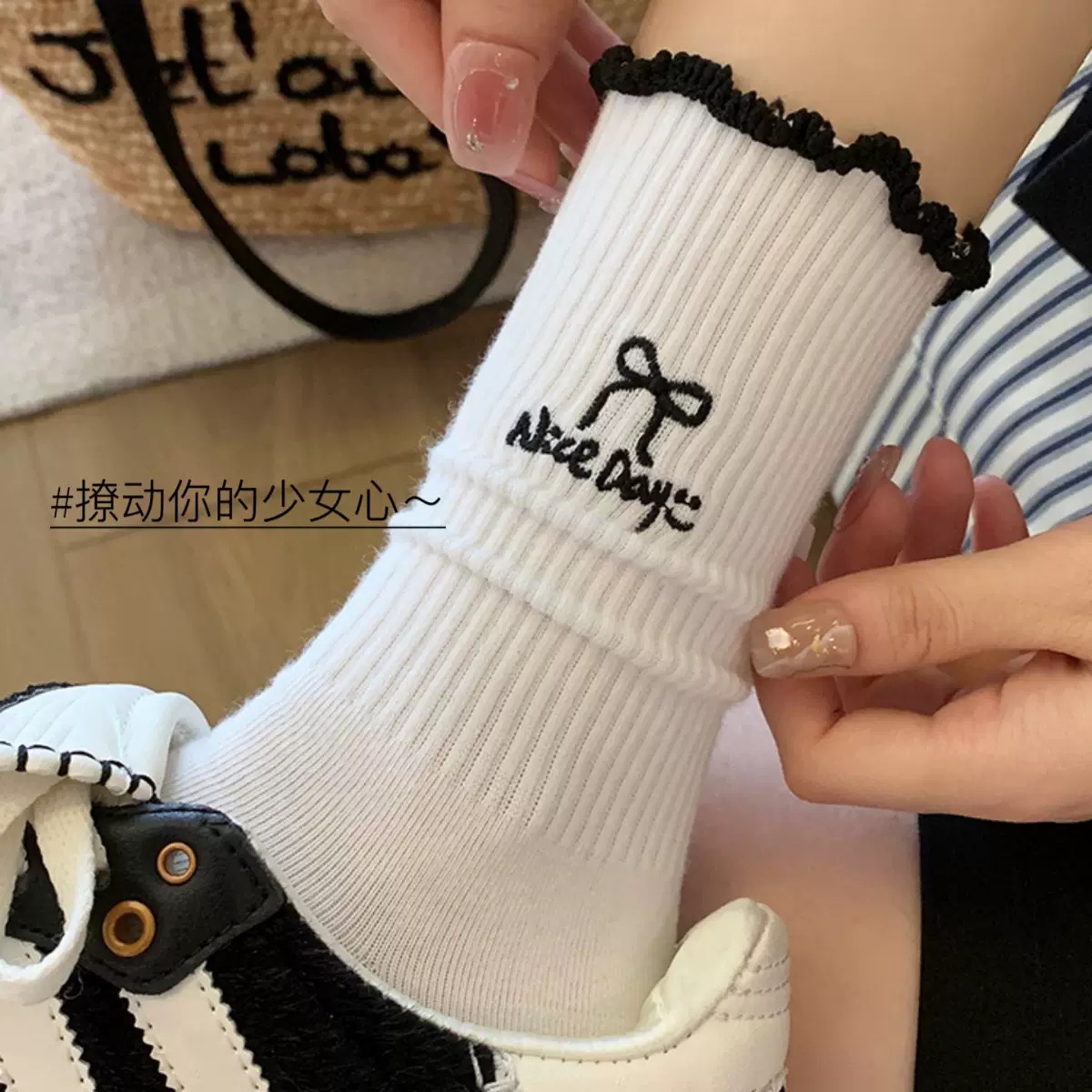 SET 5 ĐÔI TẤT VỚ NƠ NỮ DỄ THƯƠNG MÃ 54 DÀNH CHO NỮ