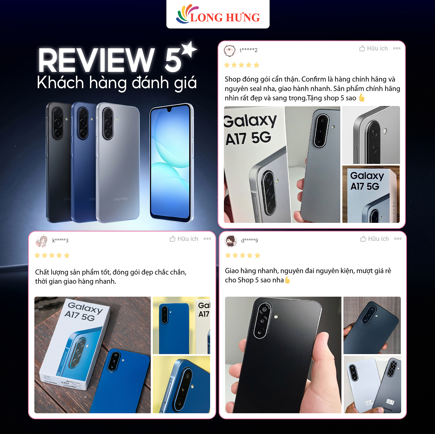 Điện thoại Samsung Galaxy A17 5G (4GB/128GB) - Hàng chính hãng
